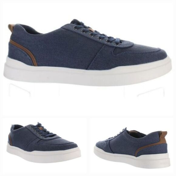 🩵NIB Bruno Marc Blue Canvas Skate Sneakers Size 11 - Picture 3 of 12